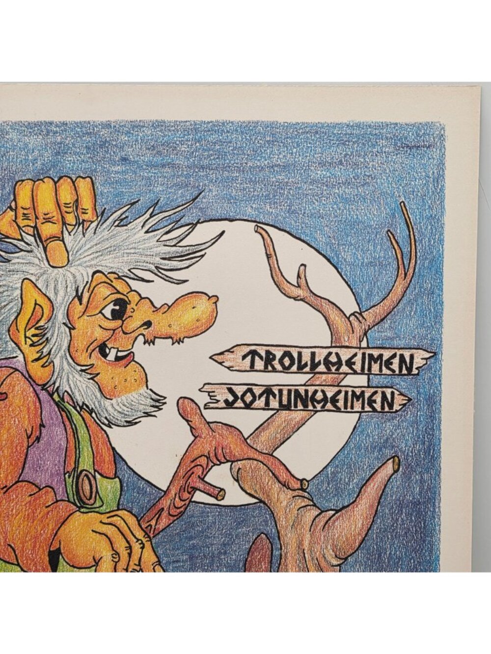 Norwegian Troll Artwork Signed "77" Fantasy Folklore Lithograph Poster 16" x 20" - Picture 4 of 9